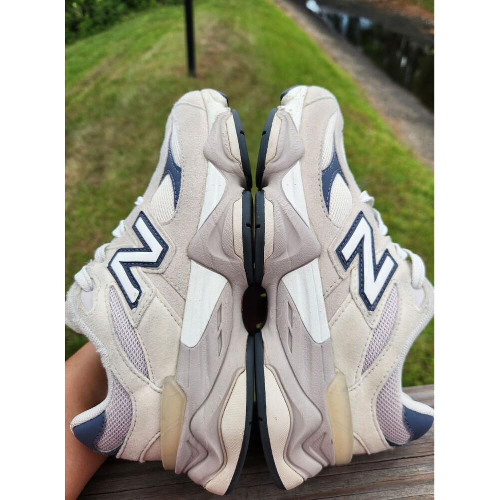 New Balance 9060 Little Kids' Lace Leather Beige Cream Sneakers Shoes Size 2 - Picture 8 of 15